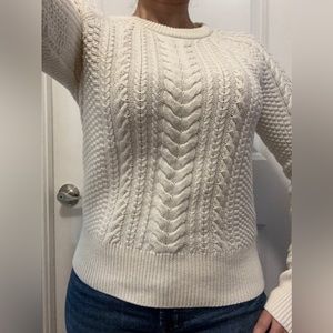 Gap Ivory Cableknit Sweater
